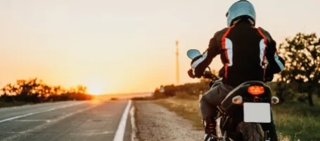 Man on motorcycle