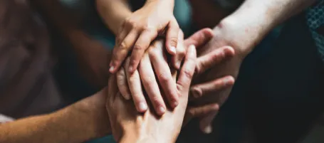 Hands held together