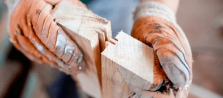 Close-up of wood grain or joinery work