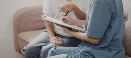 patient speaking to other 